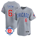 Kooe C.Cubs #6 Matt Shaw Player Gray Road 150th Anniversary Limited Home Stitched Jerseys