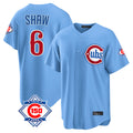 Kooe C.Cubs #6 Matt Shaw Player Light Blue 150th Anniversary Home Game Stitched Jerseys