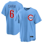 Kooe C.Cubs #6 Matt Shaw Player Light Blue Home Game Stitched Jerseys