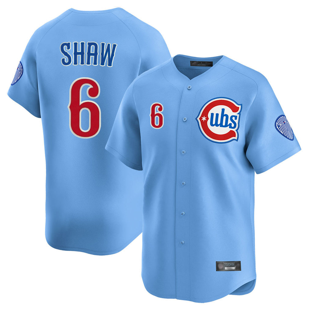 Kooe C.Cubs #6 Matt Shaw Player Light Blue Limited Home Stitched Jerseys