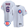Kooe C.Cubs #6 Matt Shaw Player White 150th Anniversary Home Game Stitched Jerseys