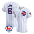Kooe C.Cubs #6 Matt Shaw Player White 150th Anniversary Limited Elite Home Game Stitched Jerseys