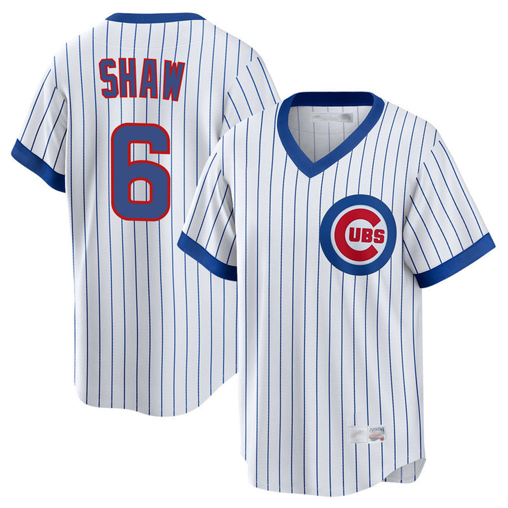 Kooe C.Cubs #6 Matt Shaw Player White T-shirt Cooperstown Collection Limited Stitched Jerseys
