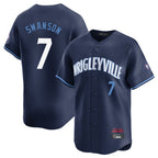 Kooe C.Cubs #7 Dansby Swanson Player Navy City Connect Limited Home Stitched Jerseys