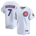 Kooe C.Cubs #7 Dansby Swanson Player White Limited Home Game Stitched Jerseys
