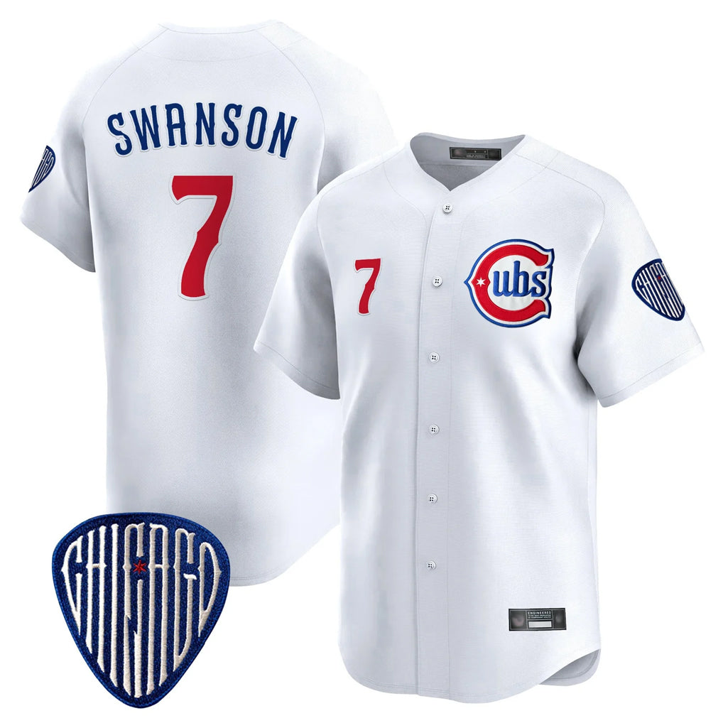 Kooe C.Cubs #7 Dansby Swanson Player White Vapor Premier Limited Home Stitched Jerseys