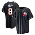 Kooe C.Cubs #8 Ian Happ Player Black Fashion Out Game Stitched Jerseys