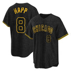 Kooe C.Cubs #8 Ian Happ Player Black Snake Skin City Game Stitched Jerseys