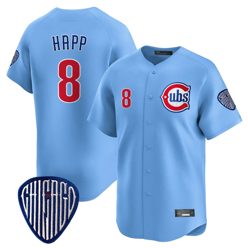Kooe C.Cubs #8 Ian Happ Player Blue Vapor Premier Limited Home Stitched Jerseys