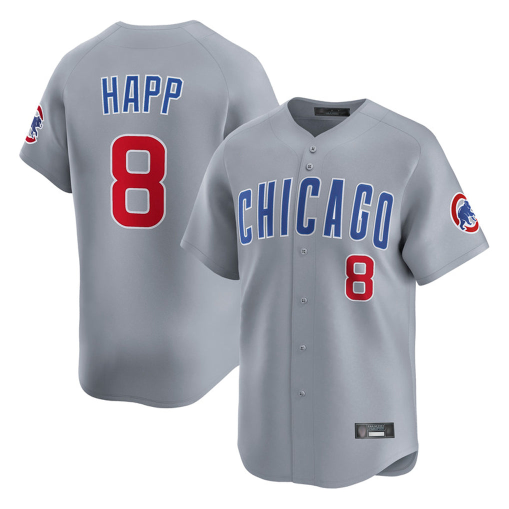 Kooe C.Cubs #8 Ian Happ Player Gray Road Limited Home Stitched Jerseys