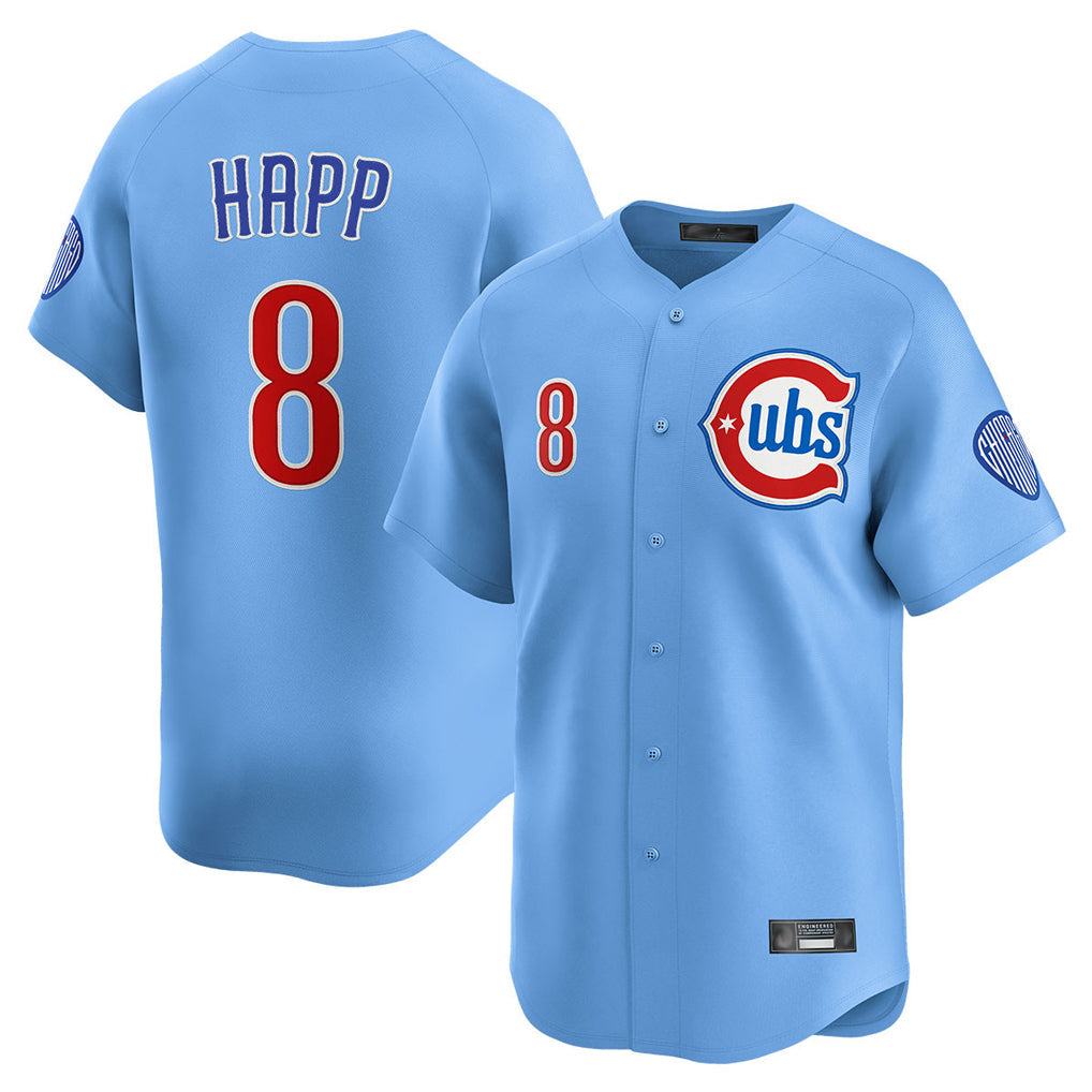 Kooe C.Cubs #8 Ian Happ Player Light Blue Limited Home Stitched Jerseys