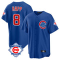 Kooe C.Cubs #8 Ian Happ Player Royal 150th Anniversary Home Game Stitched Jerseys