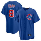 Kooe C.Cubs #8 Ian Happ Player Royal Home Game Stitched Jerseys