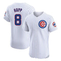 Kooe C.Cubs #8 Ian Happ Player White Limited Elite Home Game Stitched Jerseys