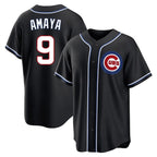 Kooe C.Cubs #9 Miguel Amaya Player Black Fashion Out Game Stitched Jerseys