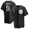 Kooe C.Cubs #9 Miguel Amaya Player Black Game Stitched Jerseys