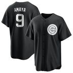 Kooe C.Cubs #9 Miguel Amaya Player Black Game Stitched Jerseys