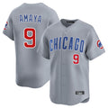 Kooe C.Cubs #9 Miguel Amaya Player Gray Road Limited Home Stitched Jerseys