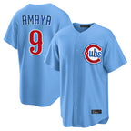 Kooe C.Cubs #9 Miguel Amaya Player Light Blue Home Game Stitched Jerseys