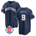 Kooe C.Cubs #9 Miguel Amaya Player Navy 150th Anniversary City Connect Home Game Stitched Jerseys