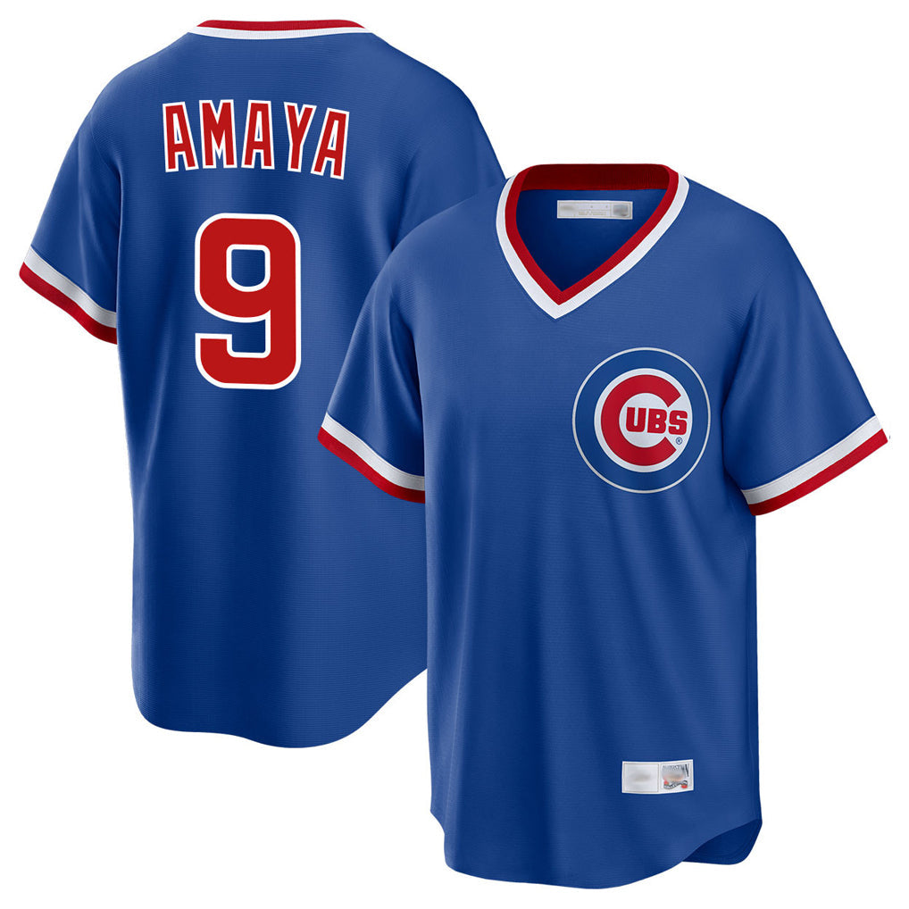Kooe C.Cubs #9 Miguel Amaya Player Royal T-shirt Cooperstown Collection Limited Stitched Jerseys