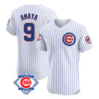 Kooe C.Cubs #9 Miguel Amaya Player White 150th Anniversary Limited Elite Home Game Stitched Jerseys