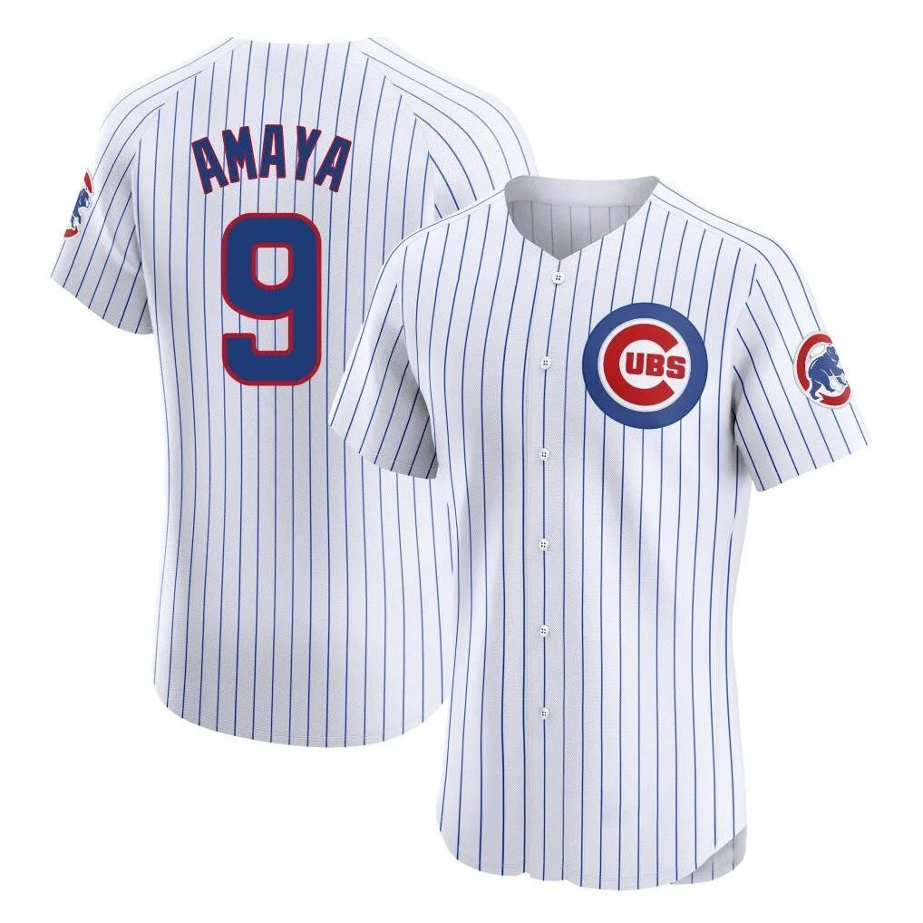 Kooe C.Cubs #9 Miguel Amaya Player White Limited Elite Home Game Stitched Jerseys