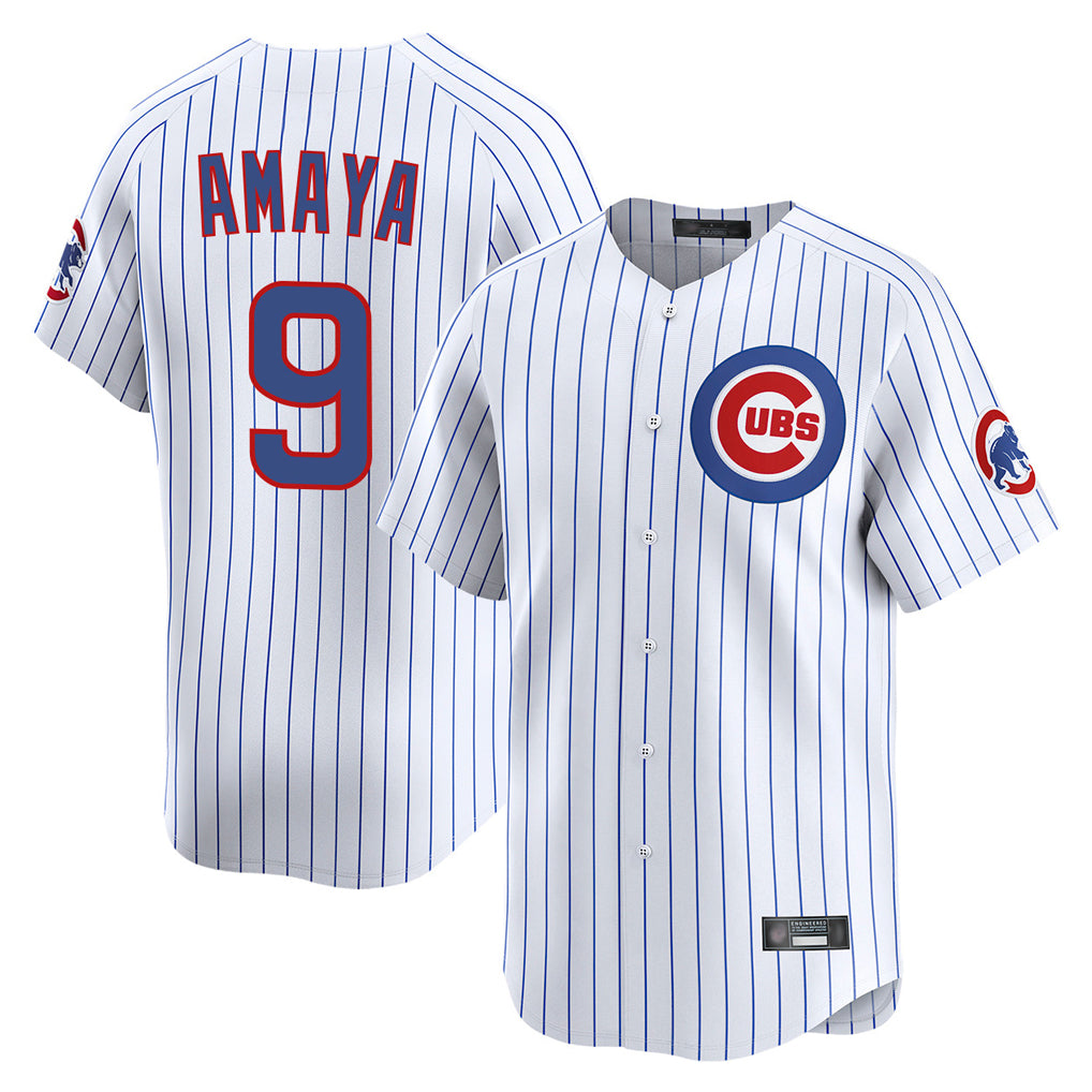 Kooe C.Cubs #9 Miguel Amaya Player White Limited Home Game Stitched Jerseys
