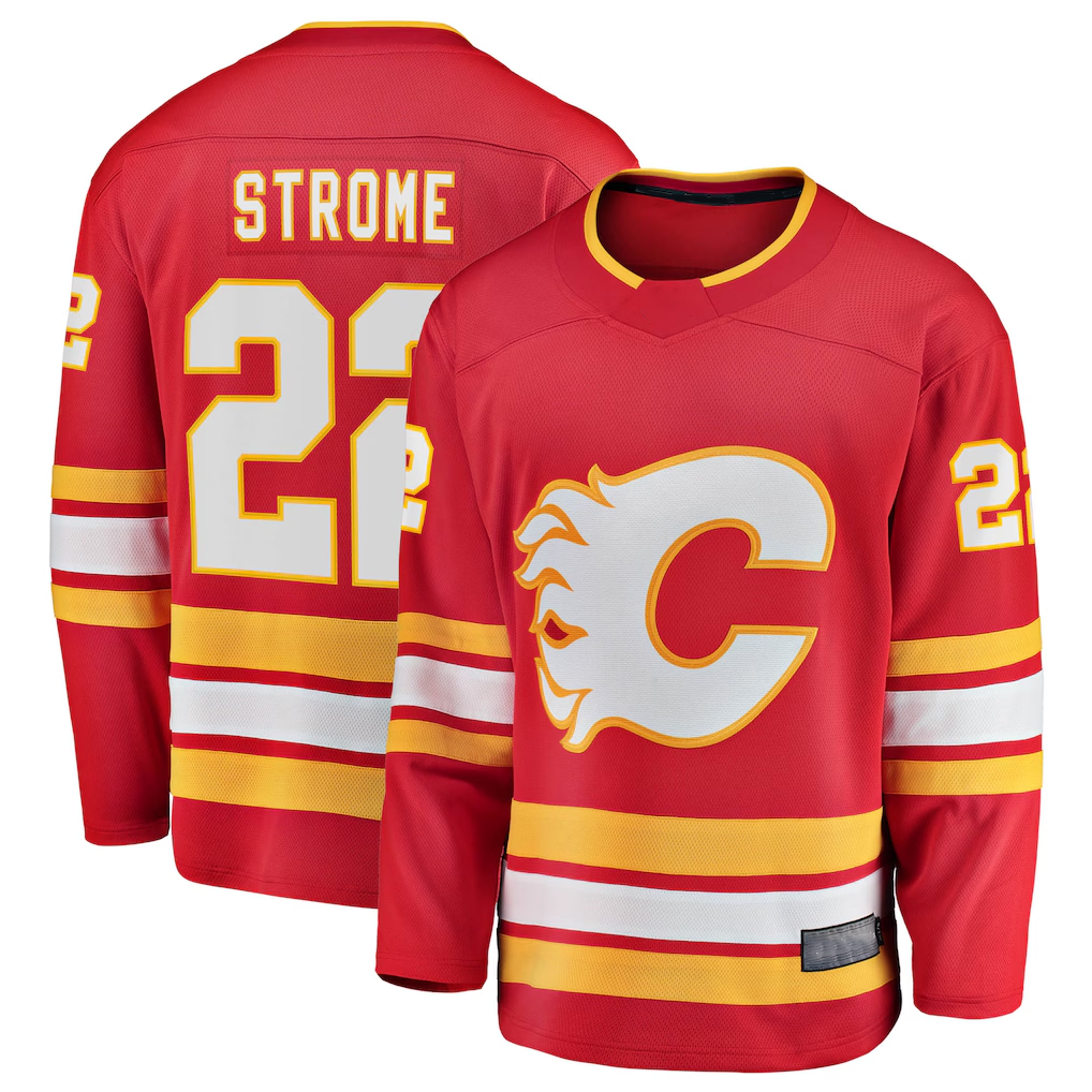 Kooe C.Flames #22 Ryan Strome Red Home Breakaway Jerseys