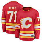 Kooe C.Flames #71 Simon Nemec Red Home Breakaway Jerseys