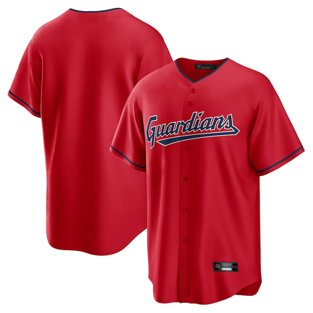 Kooe C.Guardians Red Home Game Blank Player Stitched Jerseys
