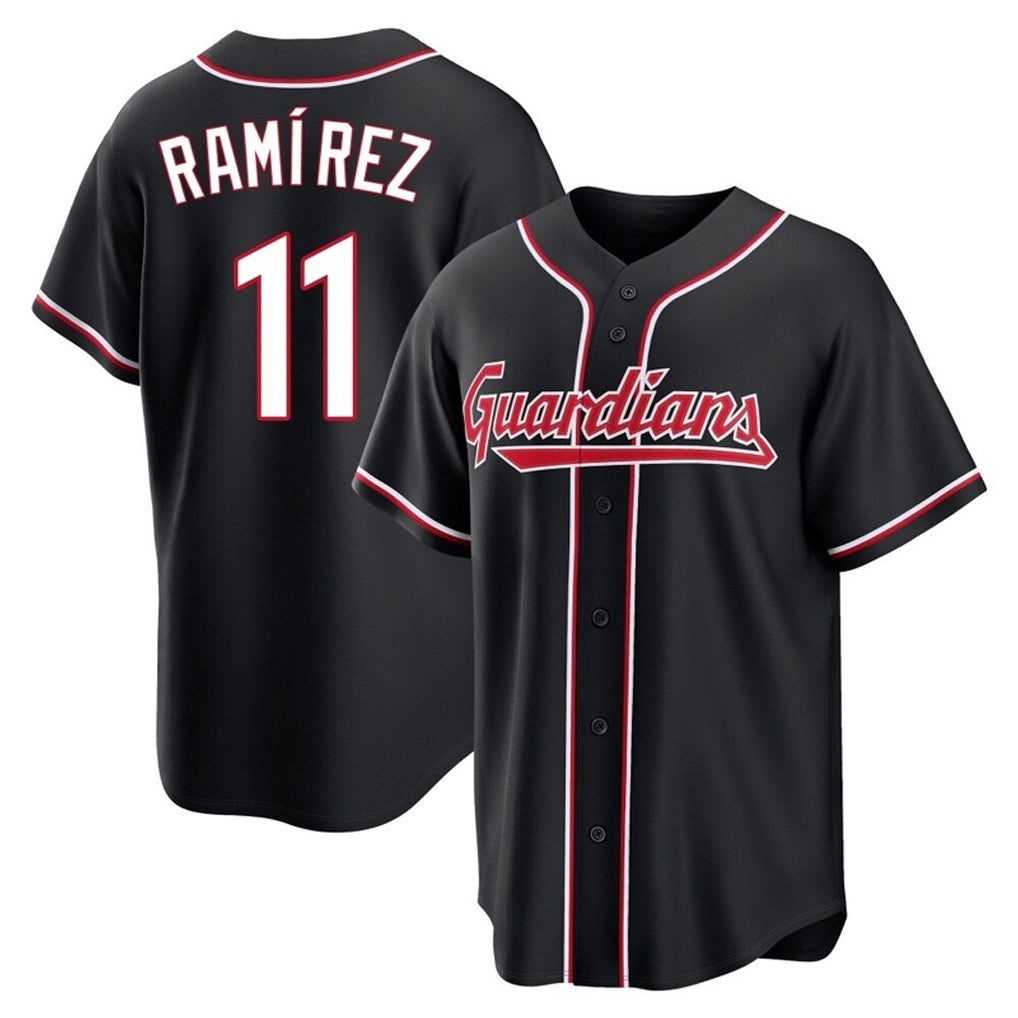 Kooe C.Guardians #11 Jose Ramirez Player Black Fashion Out Home Game Stitched Jerseys