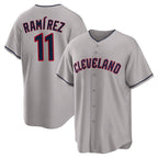 Kooe C.Guardians #11 Jose Ramirez Player Gray Game Home Stitched Jerseys