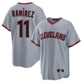 Kooe C.Guardians #11 Jose Ramirez Player Gray Home Game Stitched Jerseys