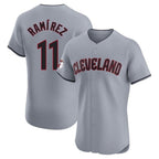 Kooe C.Guardians #11 Jose Ramirez Player Gray Road Limited Elite Home Stitched Jerseys