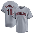 Kooe C.Guardians #11 Jose Ramirez Player Gray Road Limited Home Stitched Jerseys