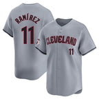 Kooe C.Guardians #11 Jose Ramirez Player Gray Road Limited Home Stitched Jerseys
