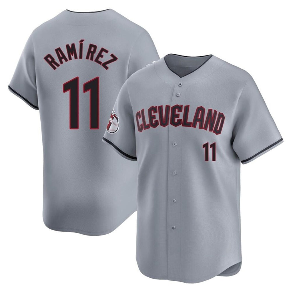 Kooe C.Guardians #11 Jose Ramirez Player Gray Road Limited Home Stitched Jerseys
