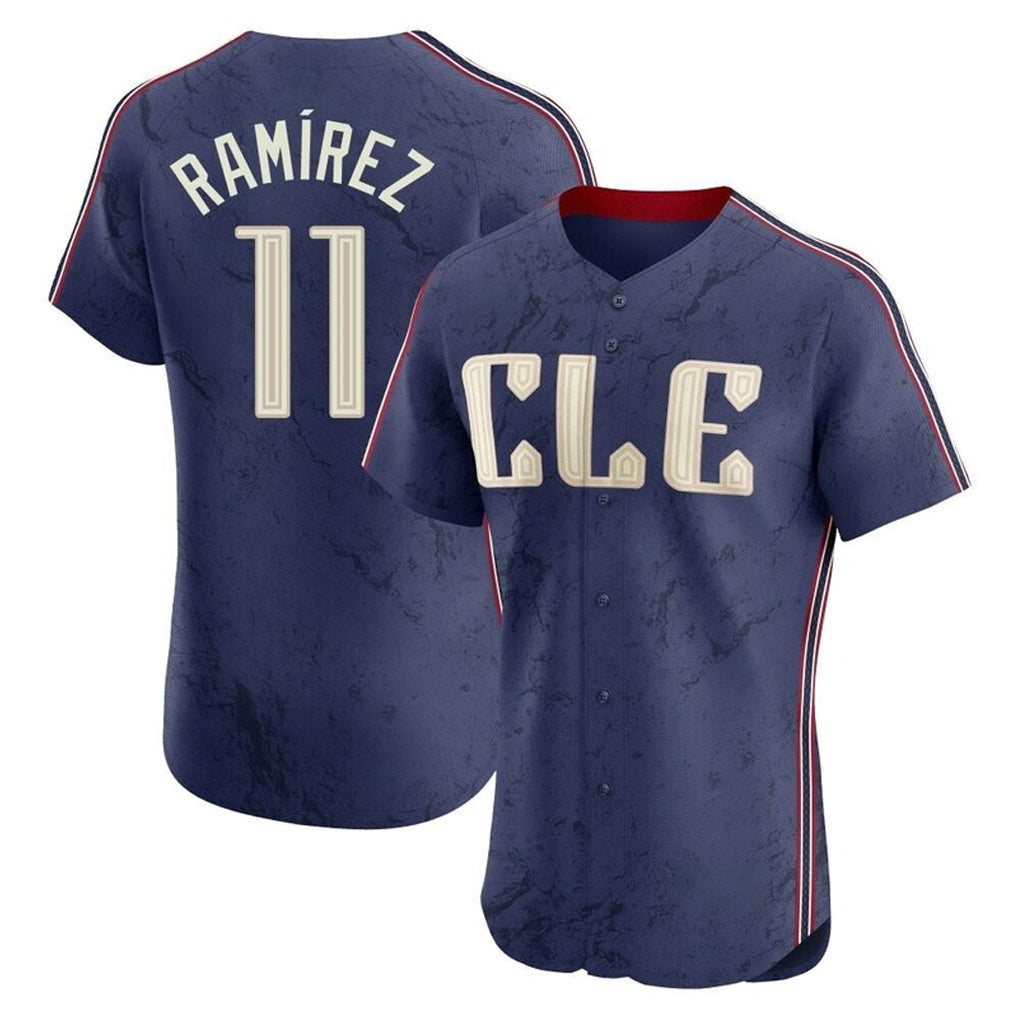 Kooe C.Guardians #11 Jose Ramirez Player Navy City Connect Limited Elite Home Stitched Jerseys