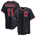 Kooe C.Guardians #11 Jose Ramirez Player Navy Home Game Stitched Jerseys
