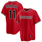 Kooe C.Guardians #11 Jose Ramirez Player Red Home Game Stitched Jerseys
