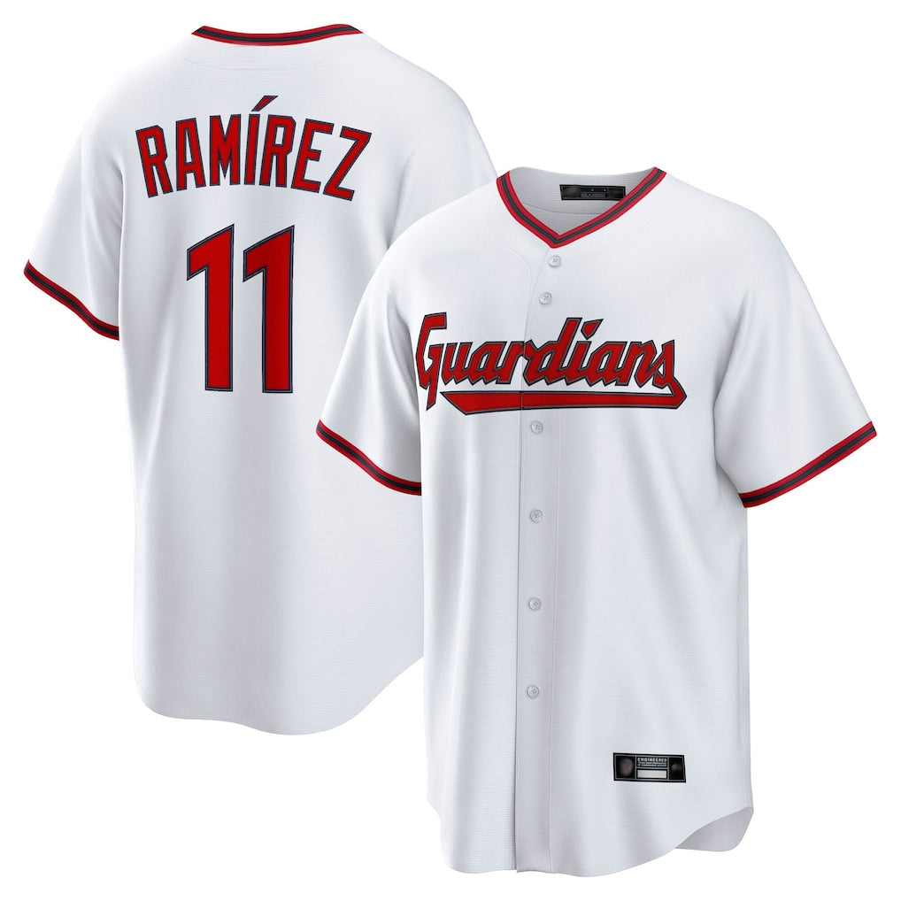 Kooe C.Guardians #11 Jose Ramirez Player White Game Home Stitched Jerseys