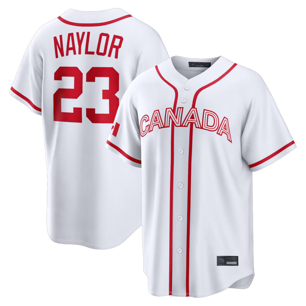 Kooe C.Guardians #23 Bo Naylor Player White World Classic Home Game Stitched Jerseys