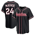 Kooe C.Guardians #24 Triston McKenzie Player Black Fashion Out Home Game Stitched Jerseys