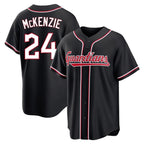 Kooe C.Guardians #24 Triston McKenzie Player Black Fashion Out Home Game Stitched Jerseys