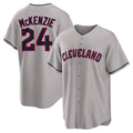 Kooe C.Guardians #24 Triston McKenzie Player Gray Game Home Stitched Jerseys
