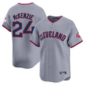 Kooe C.Guardians #24 Triston McKenzie Player Gray Road Limited Home Game Stitched Jerseys