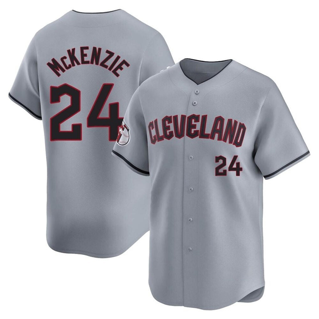 Kooe C.Guardians #24 Triston McKenzie Player Gray Road Limited Home Stitched Jerseys