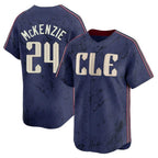 Kooe C.Guardians #24 Triston McKenzie Player Navy City Connect Limited Home Stitched Jerseys
