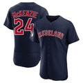 Kooe C.Guardians #24 Triston McKenzie Player Navy Limited Elite Home Stitched Jerseys